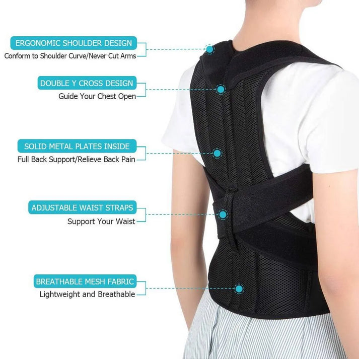 Back Pain Relief Shoulder Back Support Belt | Posture Corrector Belt For Men & Women